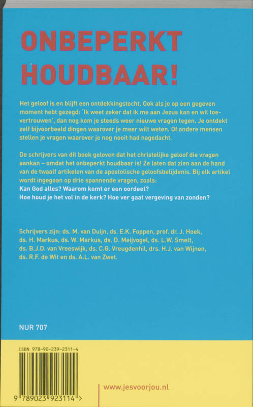 Onbeperkt houdbaar! - ISBN 9789023923114